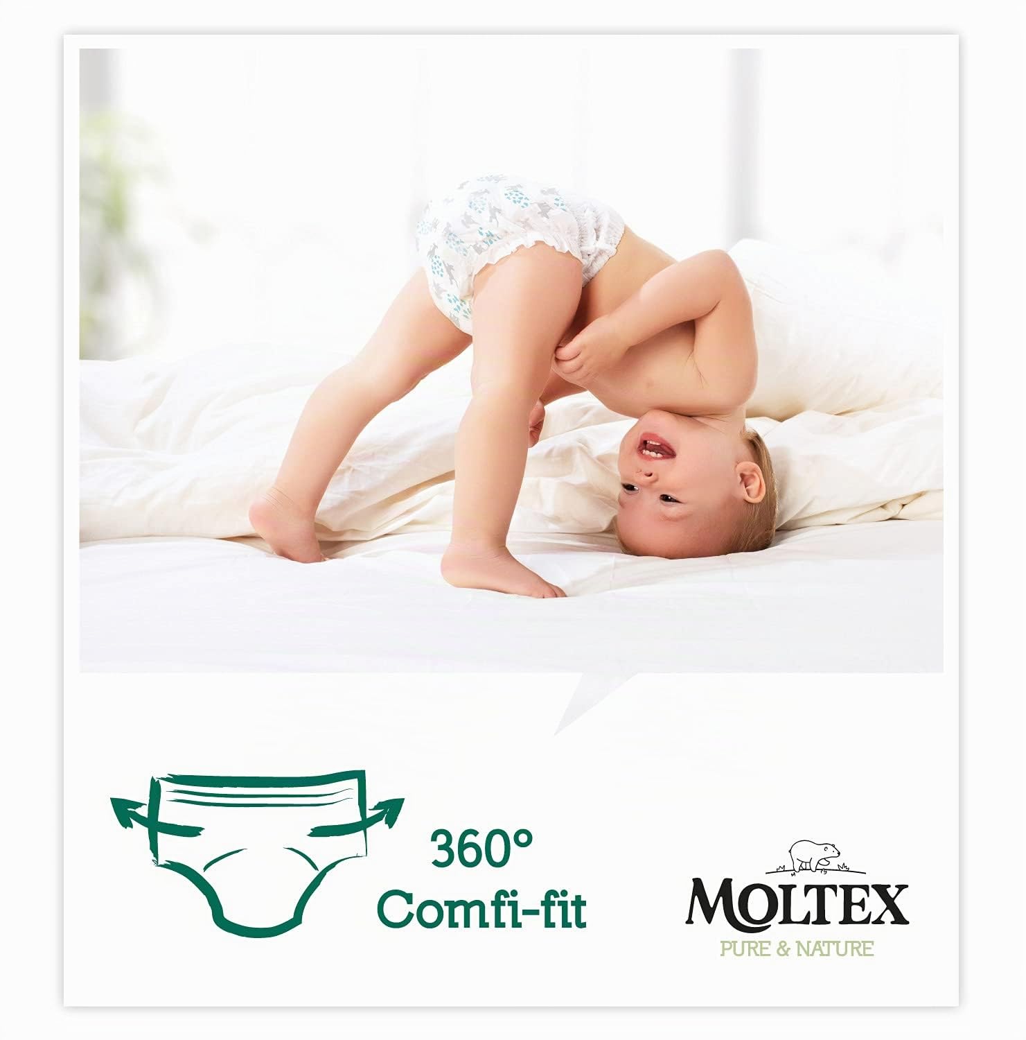 Moltex Pure & Nature Öko Pants Größe 6 XL (+14 kg) Monatsbox - 72 Bio Windeln