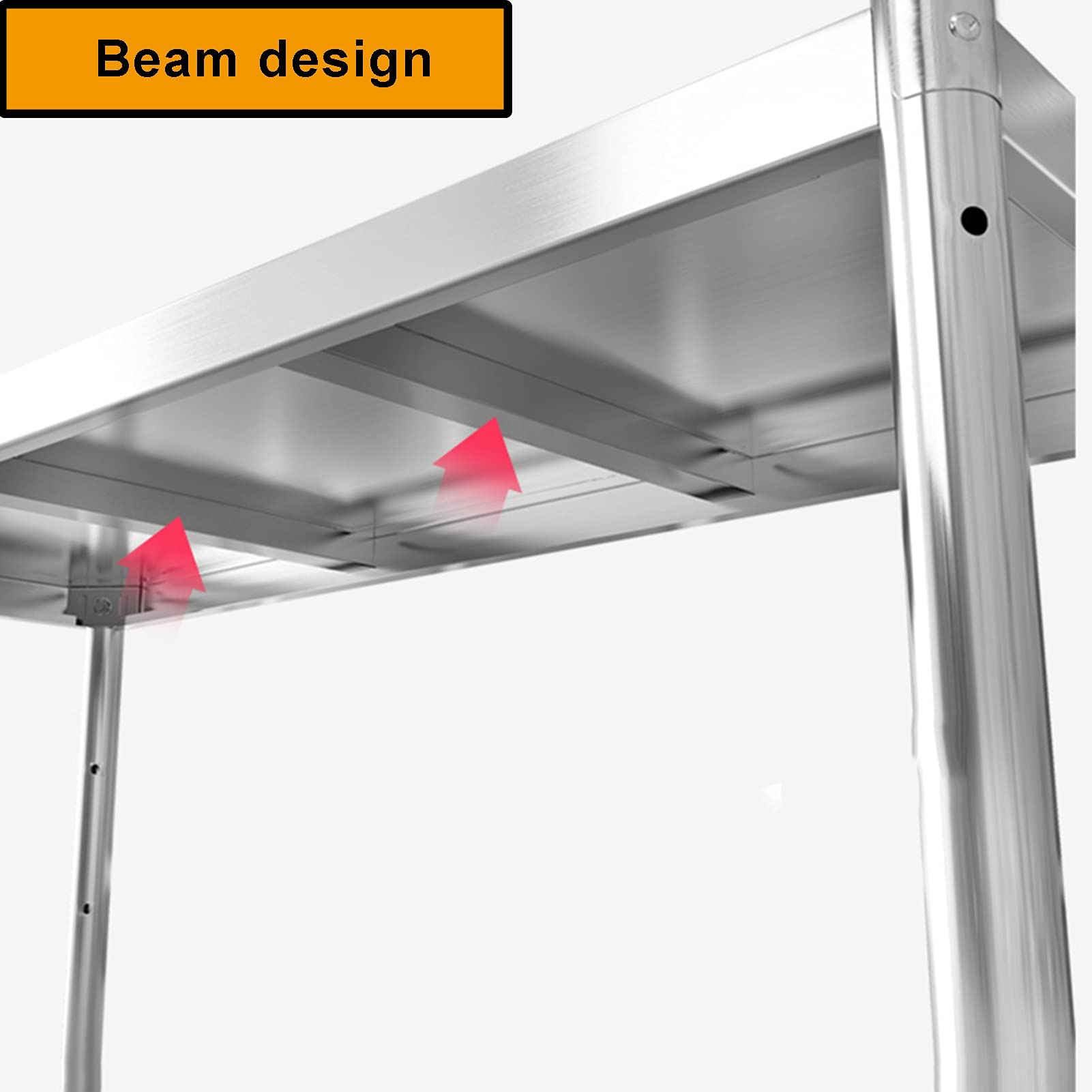 XPLKQXE Servierwagen Küche Wagen, Edelstahl Stahl Rollend Aufbewahrungswagen, Beweglich Servierwagen Gebrauchswagen, Für Supermarkt Geschäft (Farbe : Silver, Größe : 30X45X83CM)