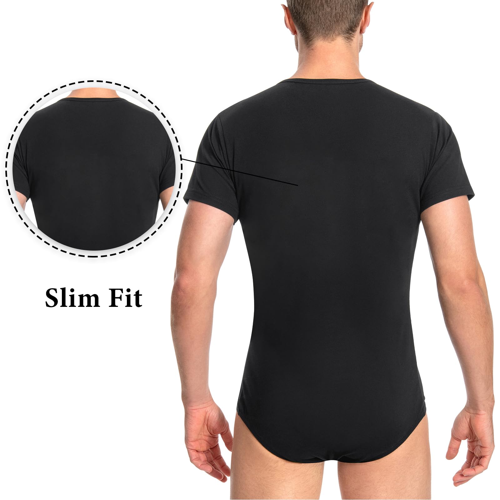 LittleForBig Męskie bawełniane śpioszki jednoczęściowe body - luźny krój Basic Onesie