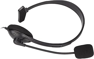 One Ear Headset With Microphone Headset With Microphone For Work Abs S480 Telephone Headset 3.5Mm Plug Noise Reduction Single Ear Customer Service Headset For Computers Black