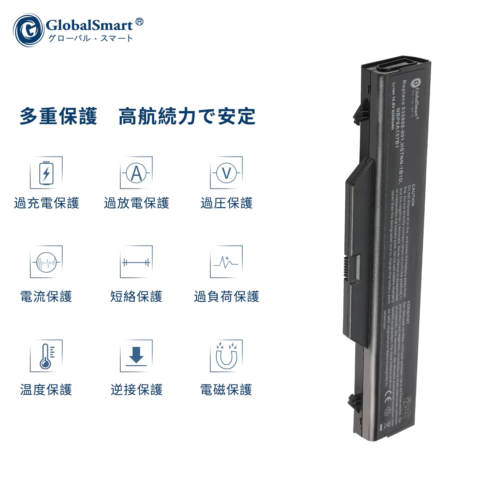 HSTNN-IB88 リチウムイオンバッテリー 5200mAh