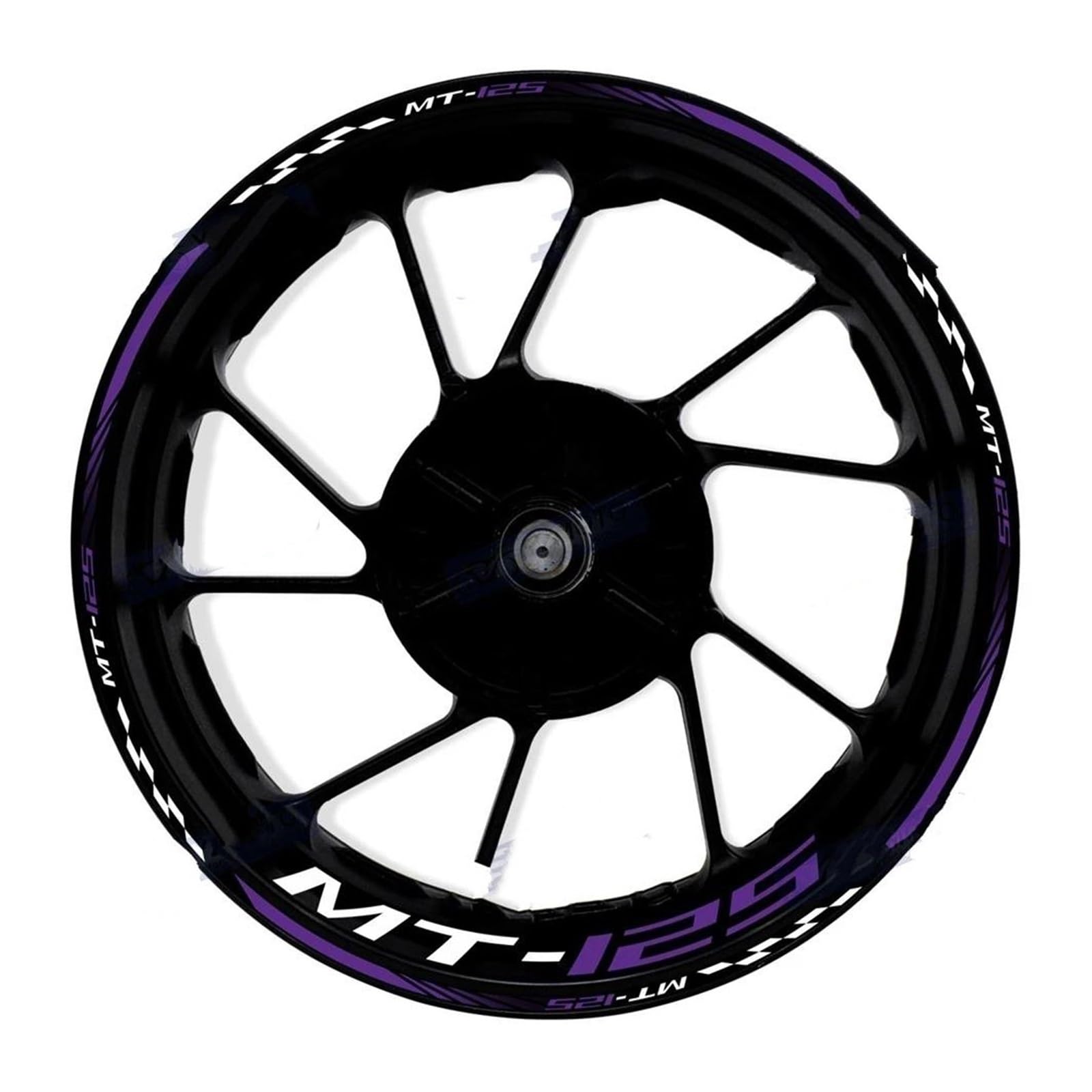 Motorcycle Wheel Stickers Night Reflective Decorative Rim for Yamaha MT-125 MT125 Wheel Rim Sticker(Color11)