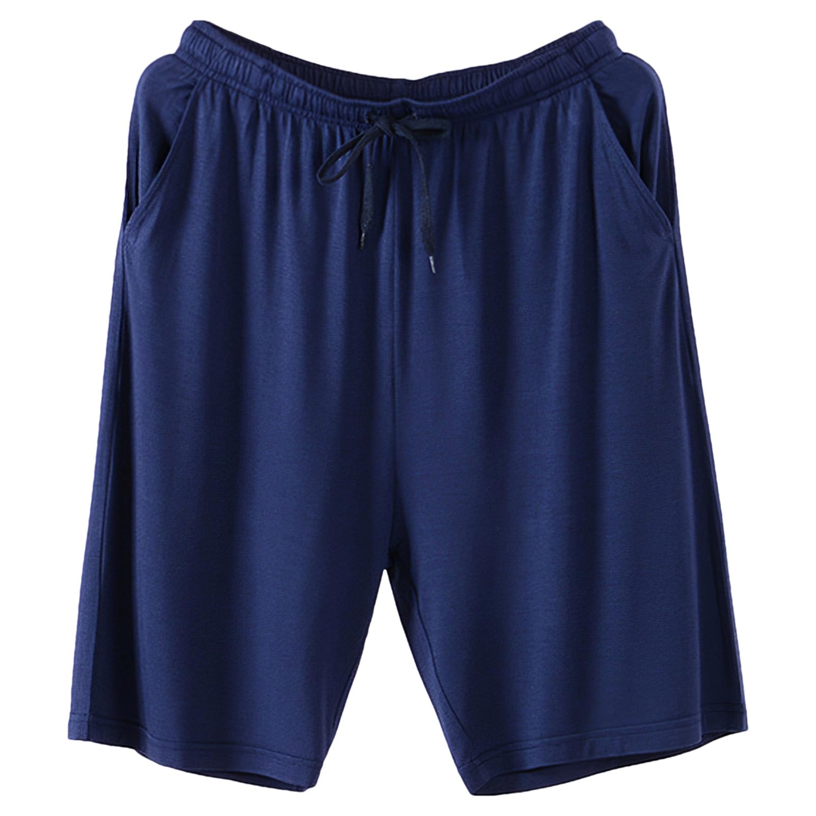 Hombre Tallas Grandes Pack de 2 Pantalones Cortos de Pijama Elástico Ligero Pantalones Cortos para Dormir en Casa con Bolsillos S-6XL