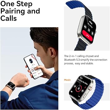 Smartwatch for Men Women(Answer/Make Call), Smart Watches Compatible with Android & iPhone, 2.01'' AMOLED Display Fitness Tracker Watch with Alexa, Heart Rate/Sleep/SpO2 Monitor, 3ATM Waterproof