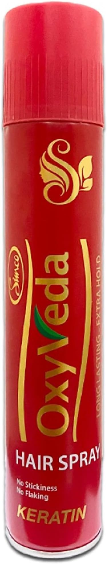 SIMCOOxyveda Hair Spray | Keratin | Professional Salon Quality | Anti-Frizz | Volumizing | Smoothing | Long-Lasting Hold | Pure, Fresh And Beautiful | Suitable for All Hair Types | 300ml