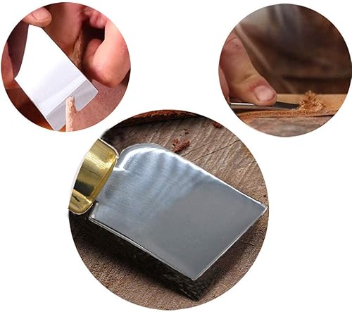 Miniatura 5 de DUJISO cuchillo de cuero de ébano de madera cuchillo de corte cuchillo de corte cuchillo con mango de ébano para bricolaje artesanía de cuero corte