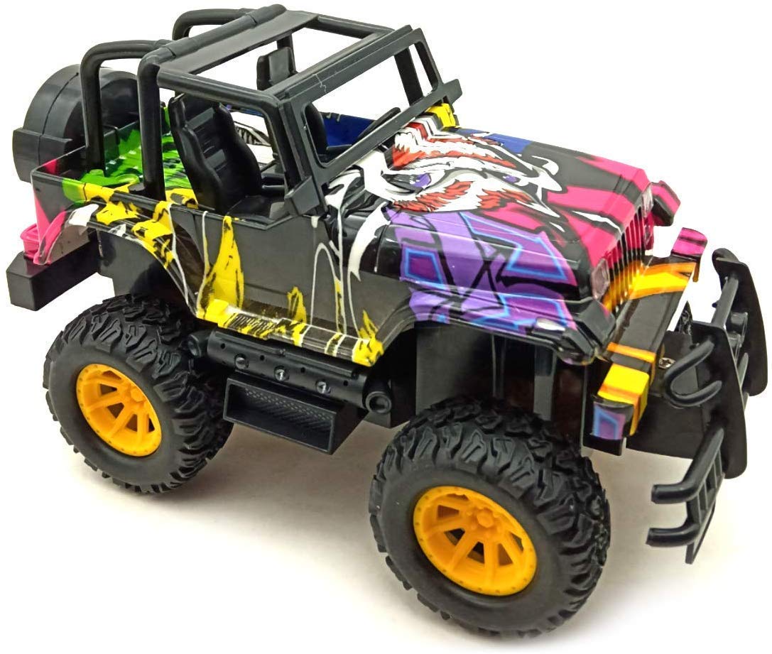 Buy OM AKSHAR pull back jeep vehicles friction power toy for 3+ years old boys and girls, light
