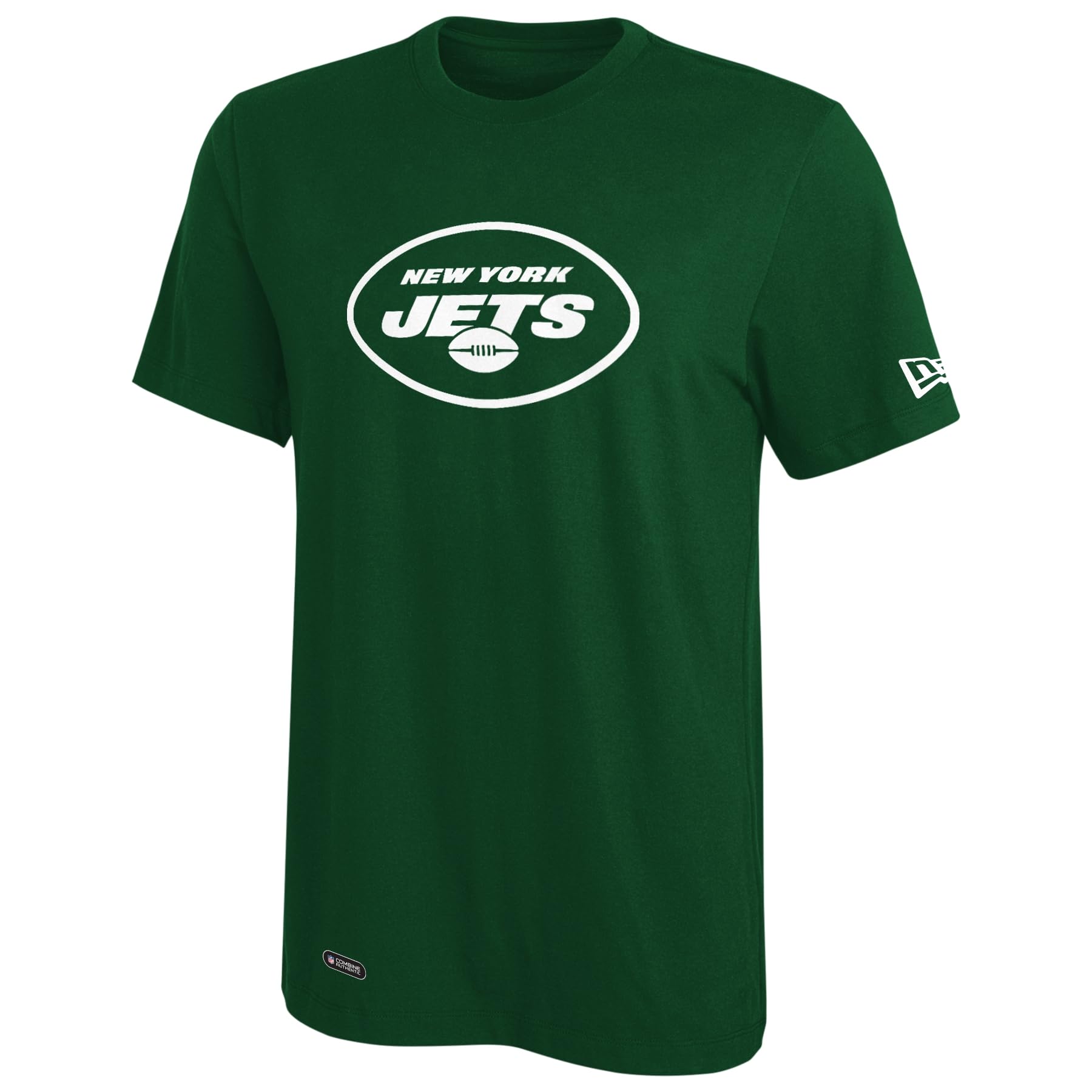 New Era NFL Football Men's Stadium Logo Short Sleeve Performance T-Shirt, New York Jets, Small