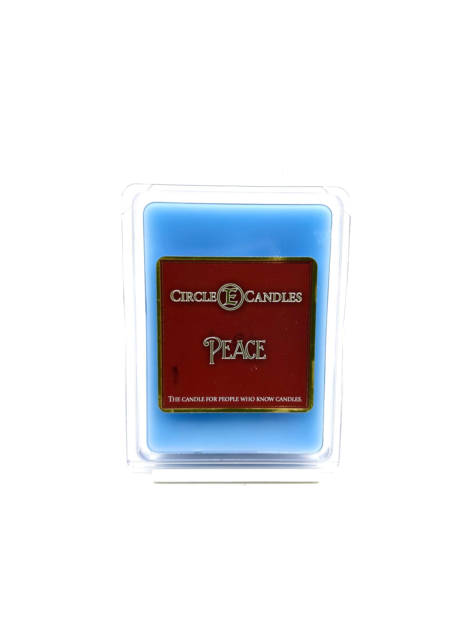 Circle E Candles Wax Melt Tart, Peace Scent, Pack of 6 Tarts, Extra Small Size 3oz, Sea Blue