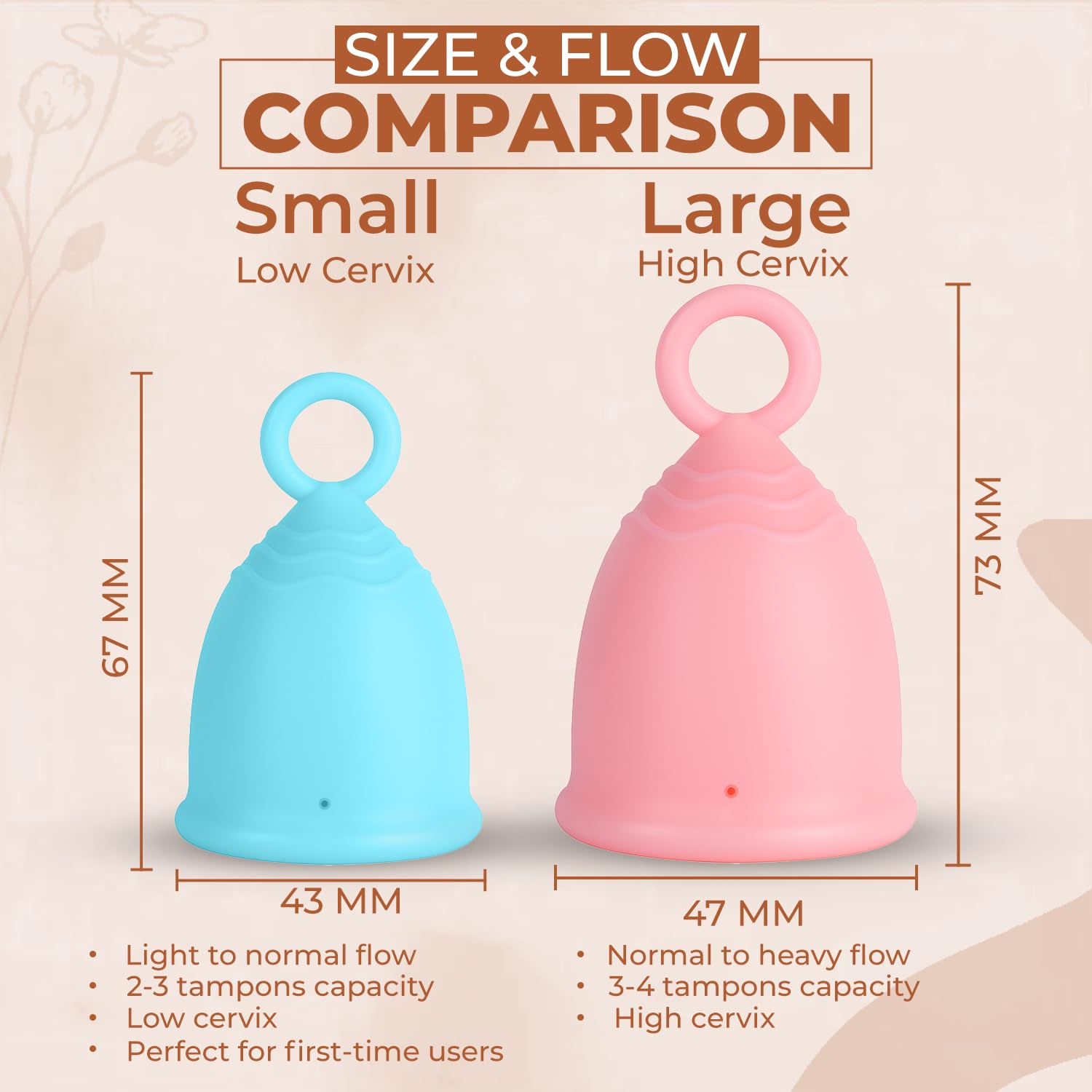 Copa menstrual, reutilizable, suave y segura, de silicona de grado médico, 12 horas de comodidad, alternativa de tampón y almohadilla ecológica para un estilo de vida activo y flujo pesado