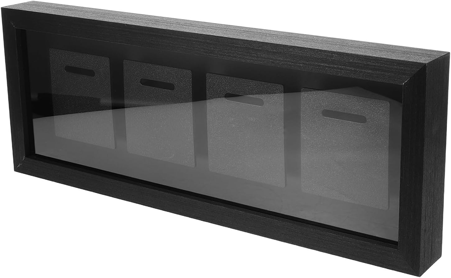 Wooden Medal Hanger Display Case, Shadow Box for Wall & Tabletop Displaying, 17.13" X 6.5" Race Medal for Sports, Military, Races, Running, Marathons