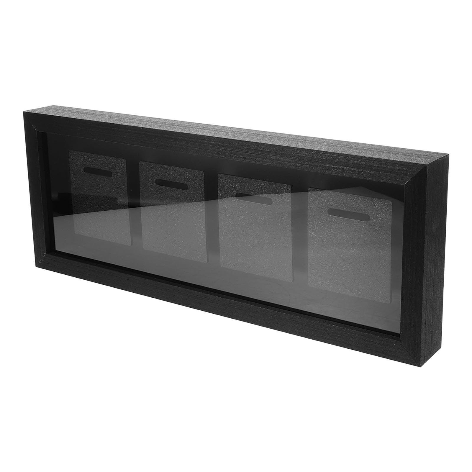 Duża gablota na medale – gablota na 4 medale – 17,13" X 6,5" dla żołnierzy, biegaczy, maratończyków, zwycięzców wyścigów, zawodników futbolu amerykańskiego, gimnastyki i