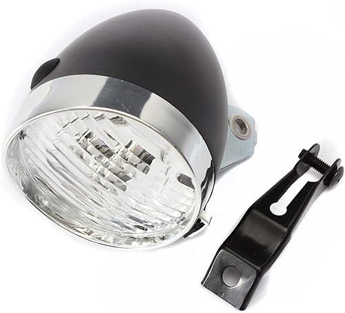 Miniatura 5 de Kadimendium Luz delantera de bicicleta, faro retro negro fácil de instalar con soporte para ciclismo