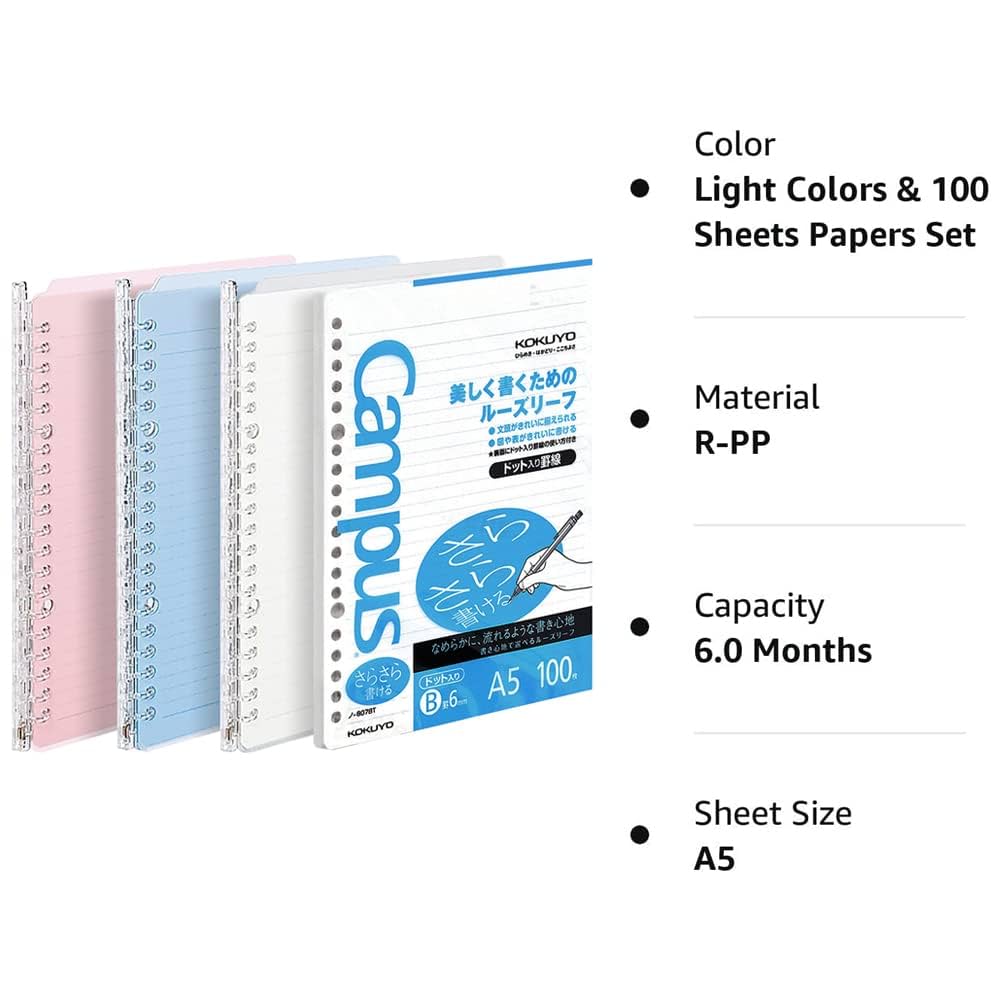 y 各ver 20枚ずつ Amazon.co.jp: コクヨ(KOKUYO) ルーズリーフ バインダー