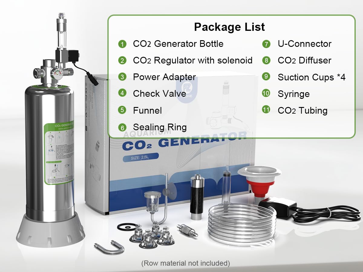 ★FZONE / CO2ジェネレーターセット★ Amazon.com : FZONE 5L Upgraded Aquarium CO₂ System with Complete