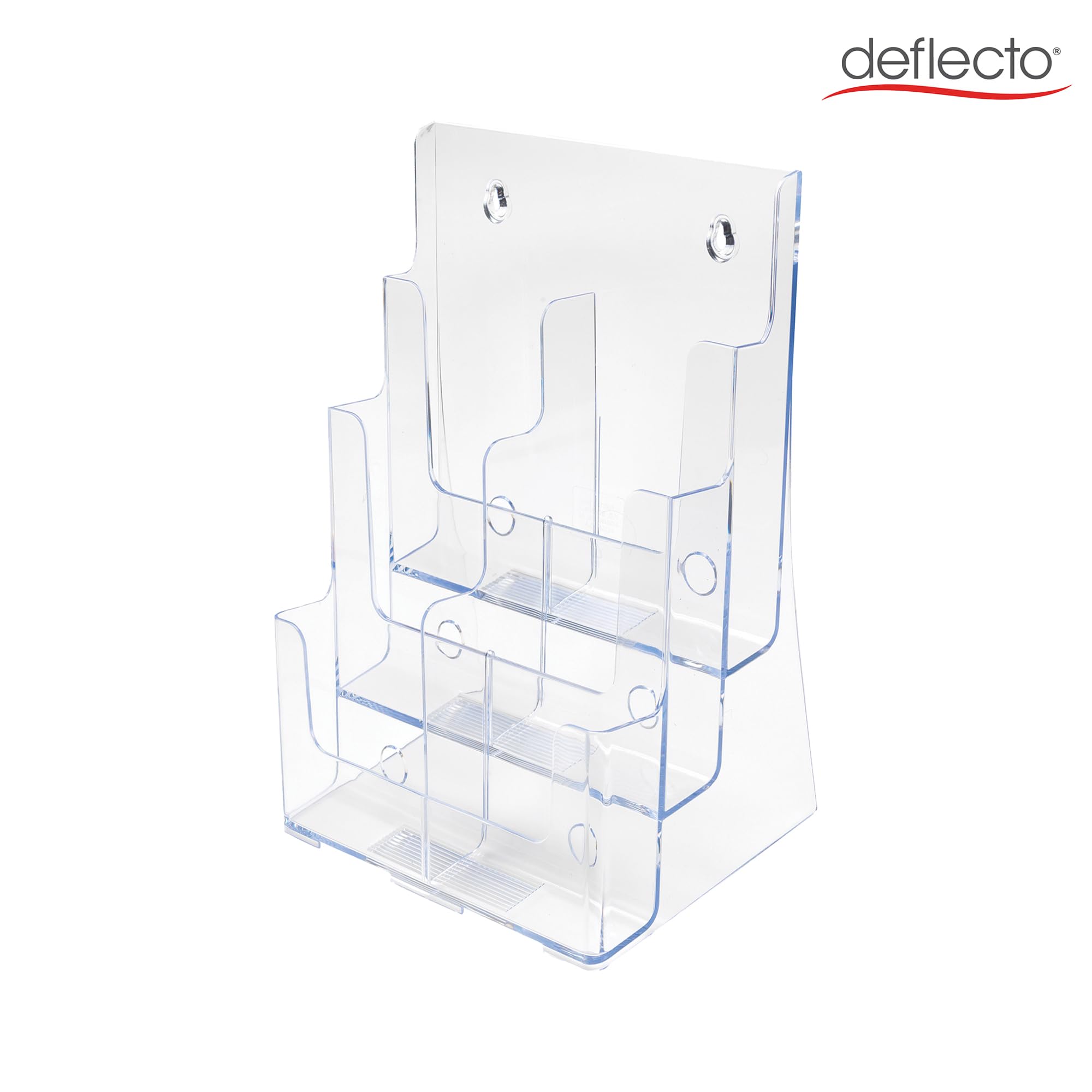 Deflto - Portaritratto a 3 ripiani, 6 tasche, formato A4, trasparente