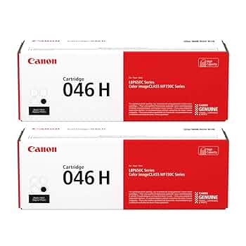 Amazon.com: Canon 2 Pack Black 046 High Capacity Laser Toner