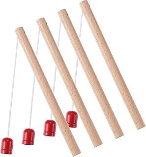 Sumind 4 Pieces Wooden Magnetic Fishing Poles Magnet Poles Fishing Rod for Wooden Magnetic Fishing Game for Kindergarten Preschool Girl Boy