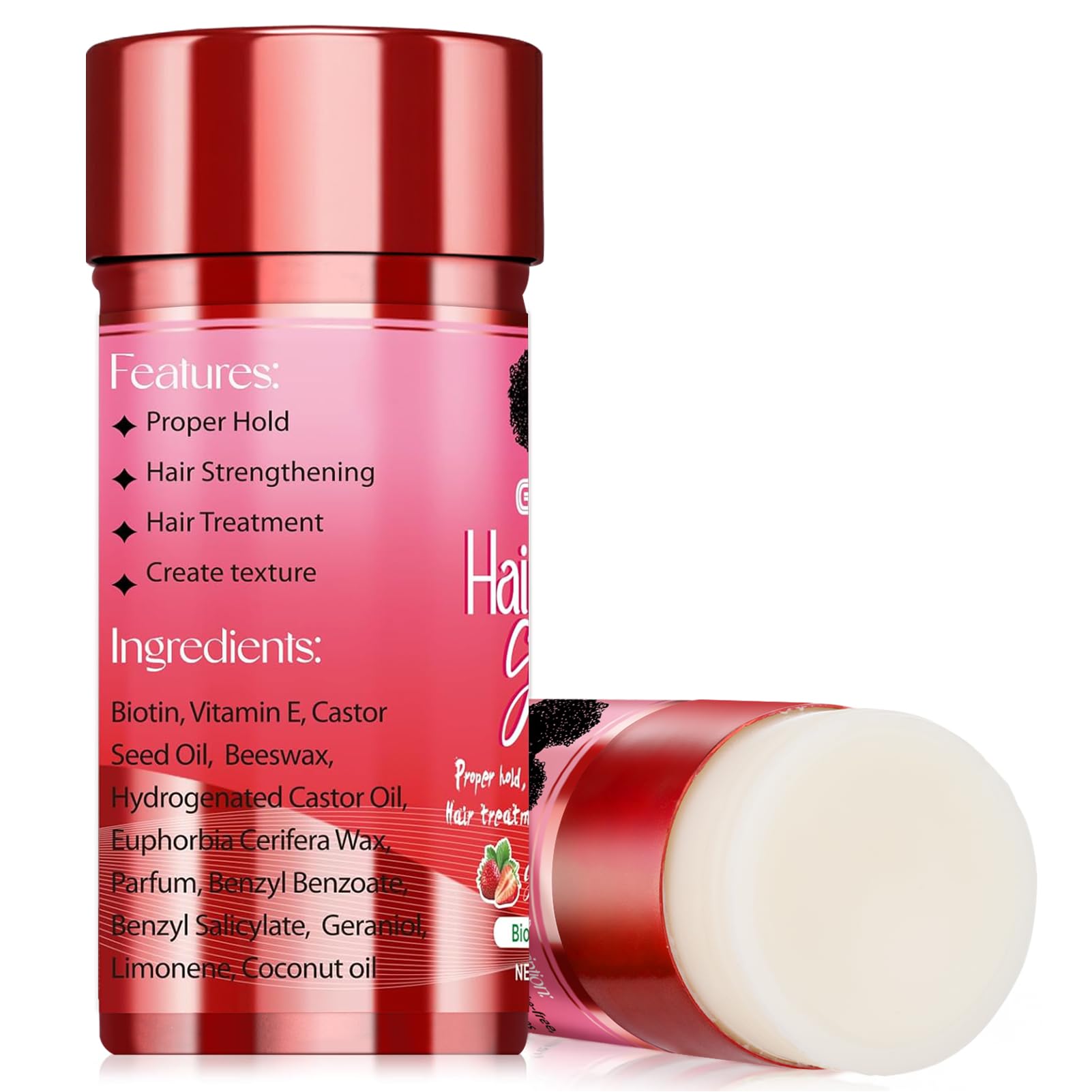 Hair Wax Stick Parrucchiere per Stick Capelli Ribelli - Wax Stick Hair, cera per capelli a lunga durata, lisciante per donne e bambini, bastone di finitura per capelli - rivitalizza e nutre i capelli