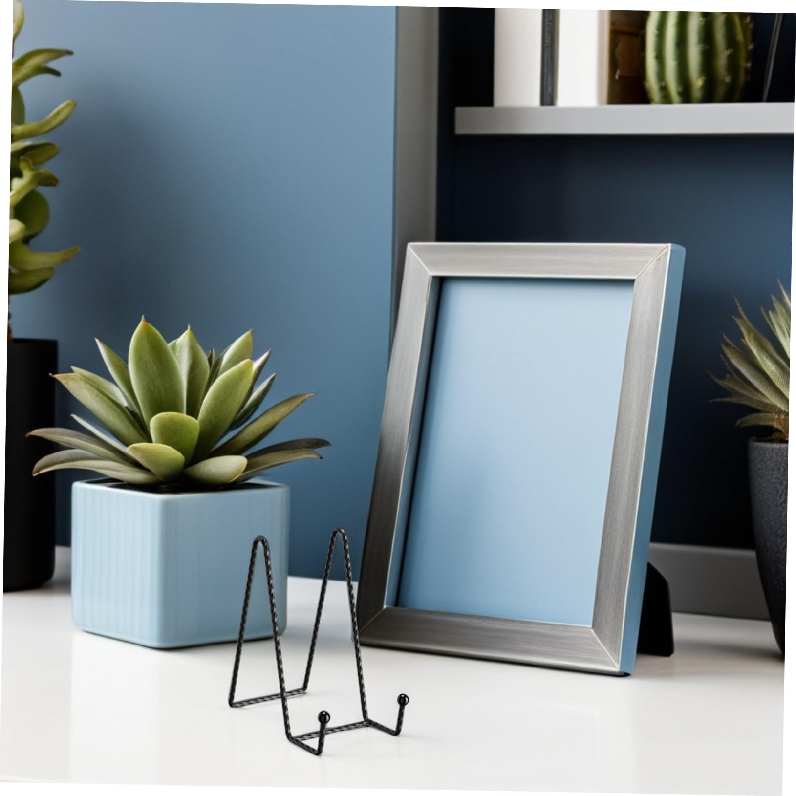 Gatuida 6 Piezas Soporte para Platos Negro de Hierro de Exhibidores de Mesa para Marcos Fotos Platos Decorativos y Caballetes Estables y Multifuncionales para Decoración Hogar