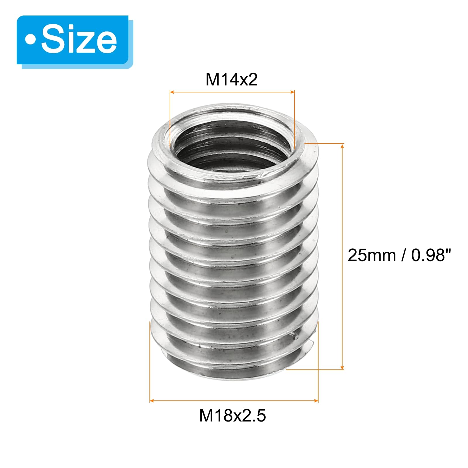 PATIKIL Thread Adapters Sleeve Reducing Nut - Image 2