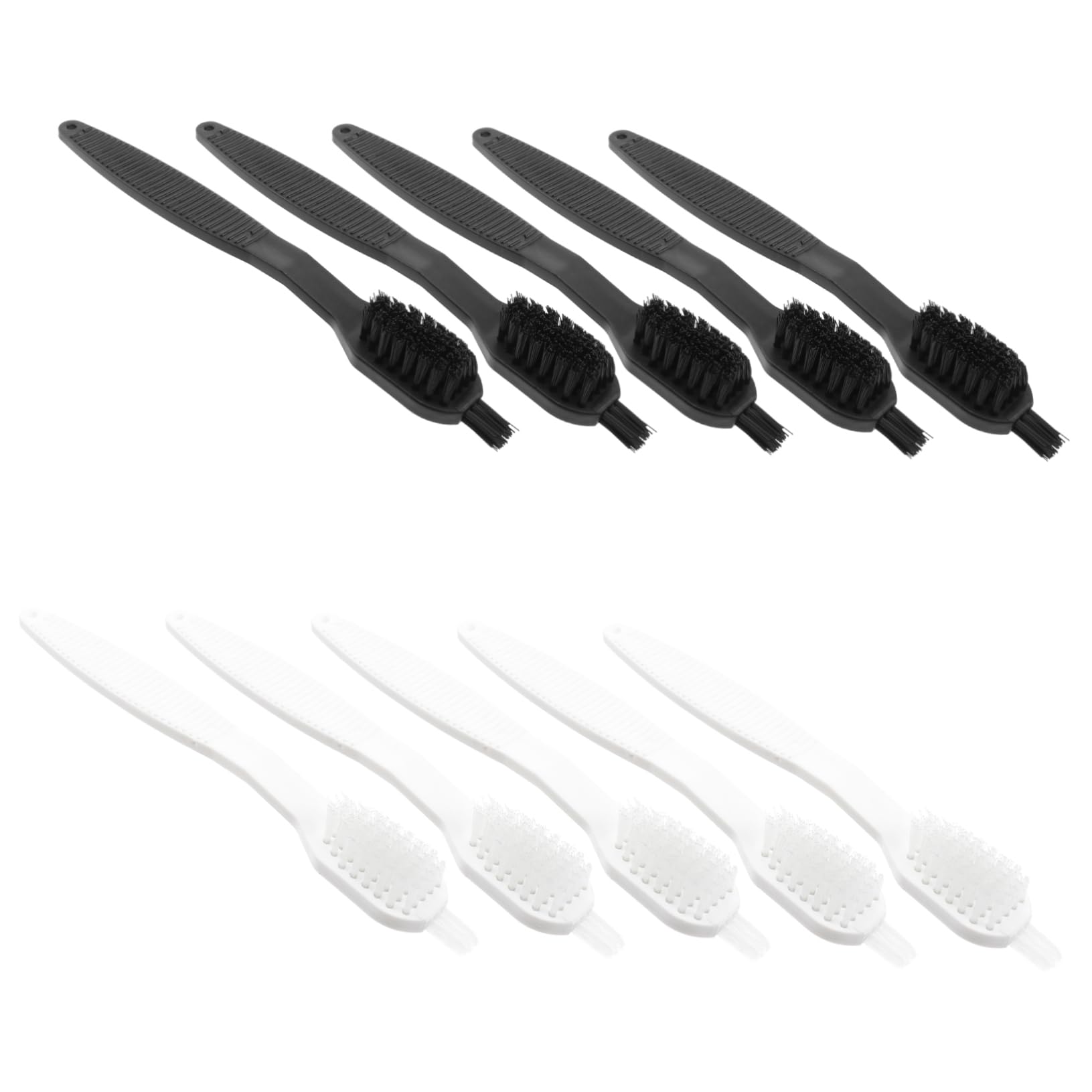 GARVALON 10pcs Kitchen Cleaning Brush for Electric Appliances Nylon Small Brushes for Juicers and Kitchenware Comfortable to Hold Handle White Black