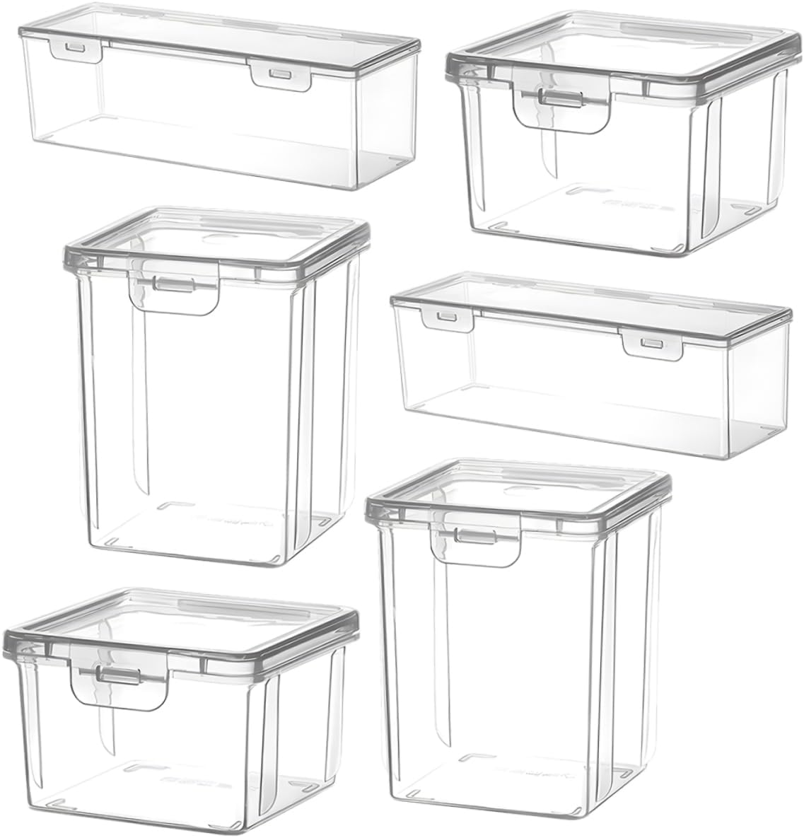 GAROZATION 6pcs Transparent Storage Box Scrunchie Holder