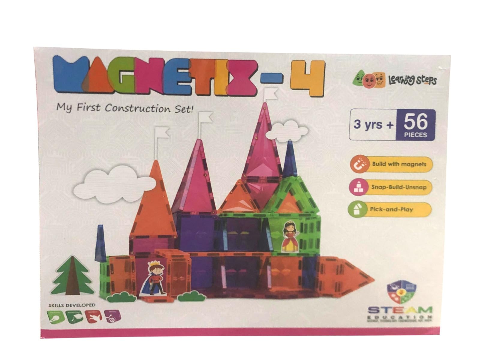 BLAME ITS MARX社　4体セット Zhirk Magnetix-4 Run Blocks | Magnetic Tile Toys | Educational