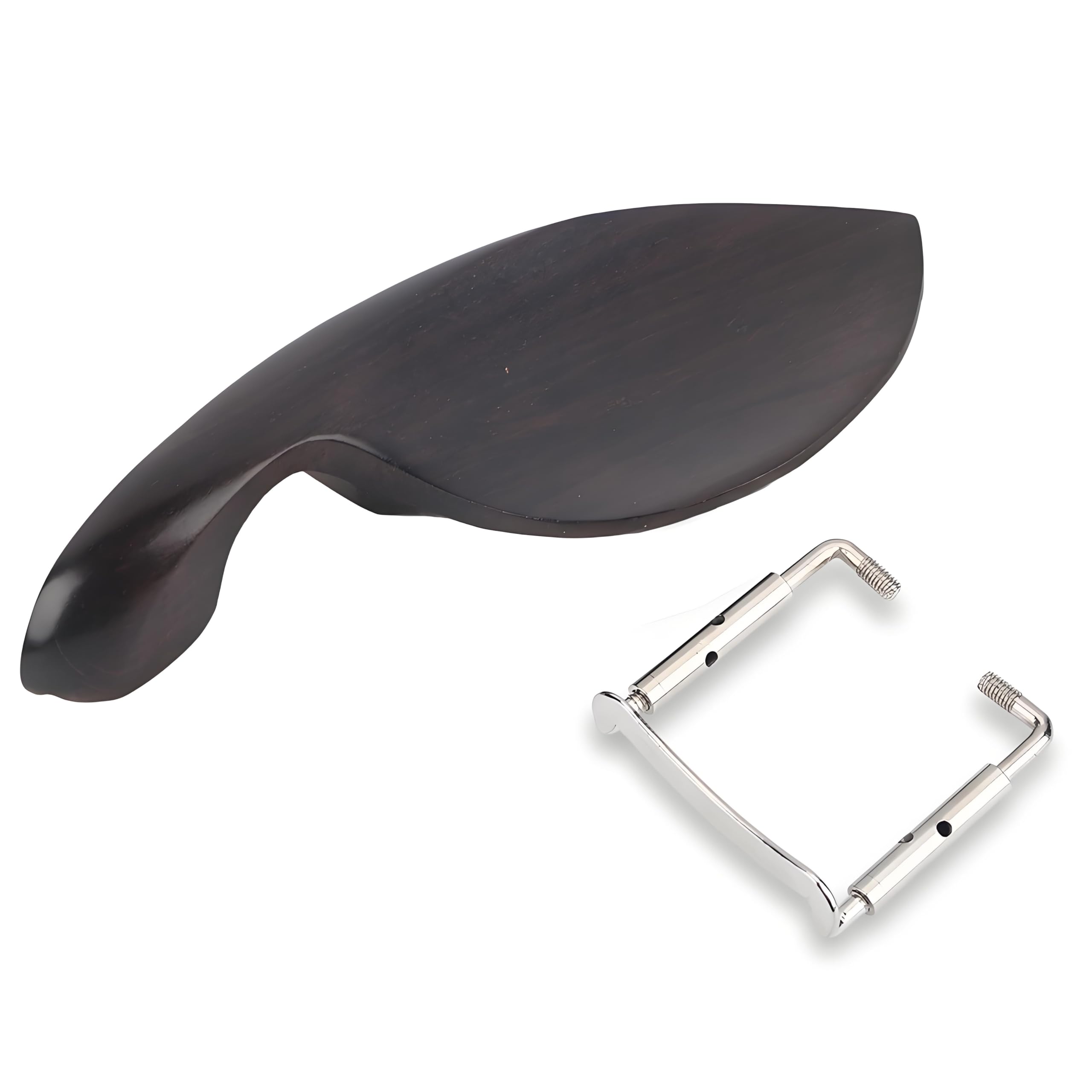 Mentonnière Violon, Mentonnière en Bois Ebène avec Pince pour Accessoire Instrument de Musique Violon 4/4