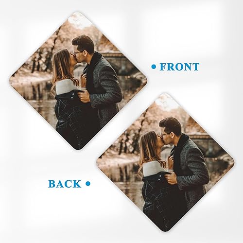Miniatura 2 de Ambientador personalizado para automóvil  Ambientador de aire personalizado con foto de doble cara, ambientadores con olor con imagen para armario,