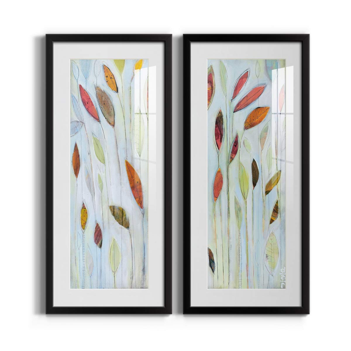 Renditions Gallery Floral Abstract Wall Art, Modern Wall Decor Canvas Framed Wall Hanging Prints- Ready to Hang - Swoon I 12X28