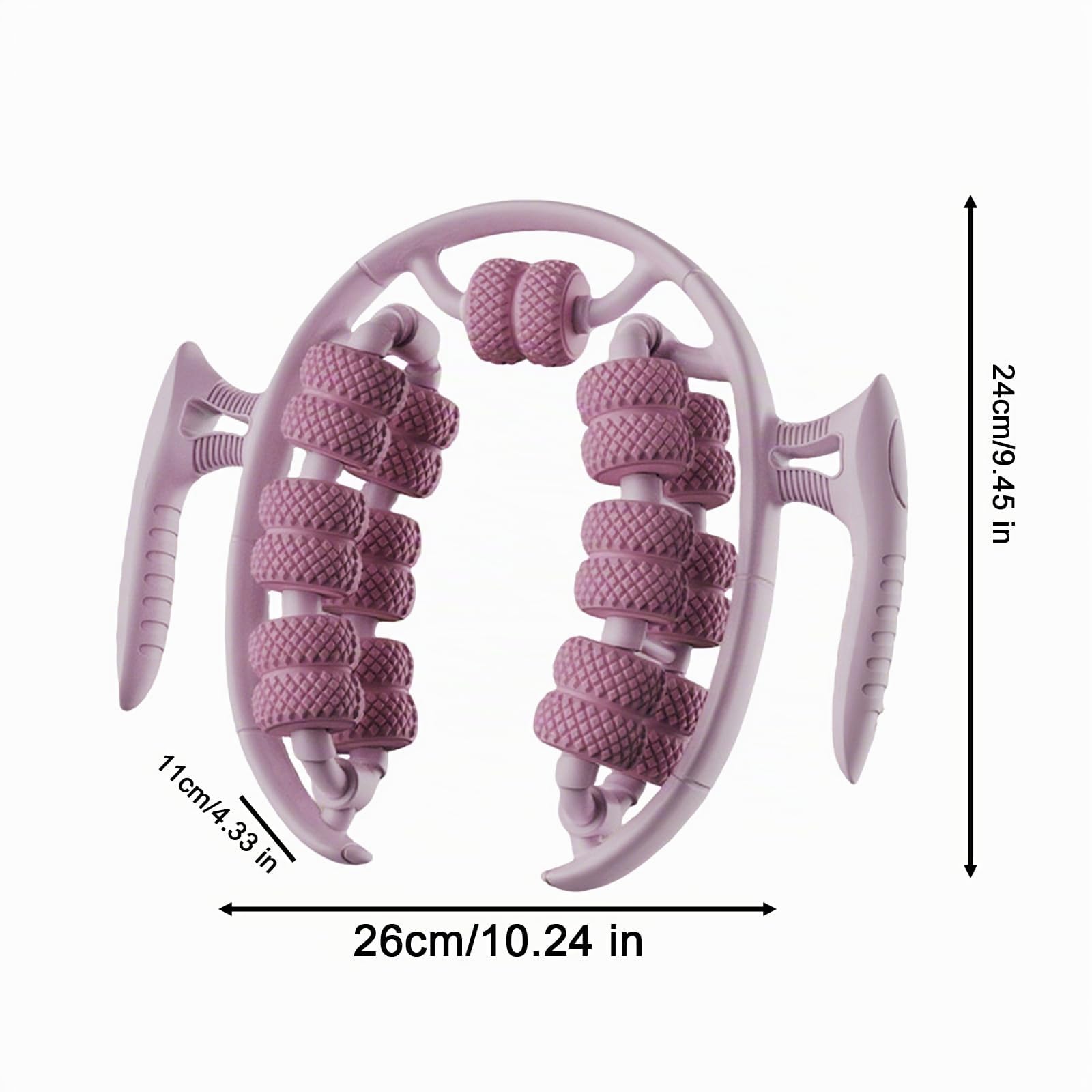 360 Degrés Rotation Jambe Pince Masseur, Masseur Manuel Anti-Cellulite, pour Cuisses, Jambes et Fesses Stimulation Fasciale et Drainage Lymphatique(Rose)