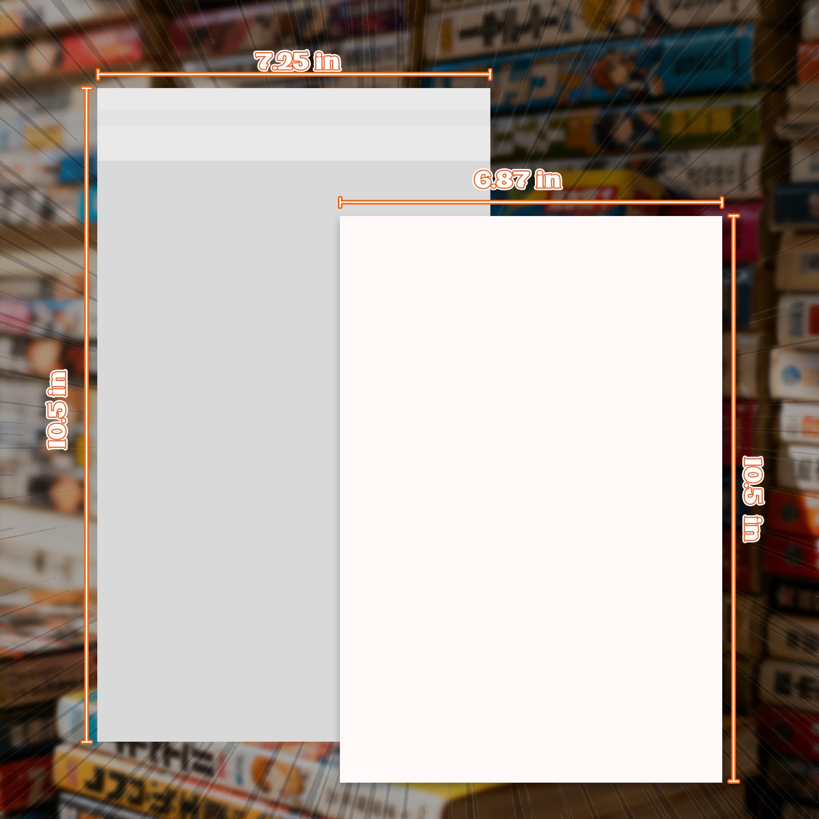 50 Pack Comic Book Bags and Boards Set 7.25x10.5 Inch Self-Sealing Comic Bags and Boards with Archival Boards for Long-Term Storage & Protection