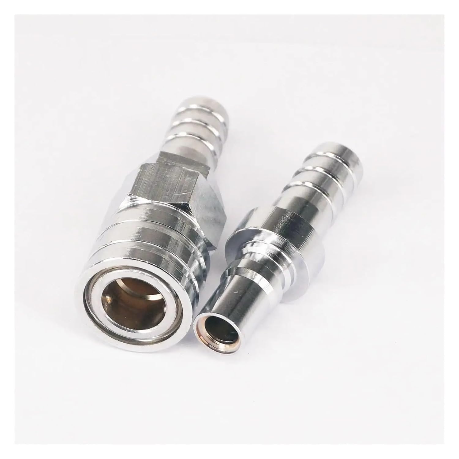 19mm OD Barbs Brass Nickel Plated Fuel Line Gas Hose Quick Disconnect Coupler Marine Pipe Fitting for Boat