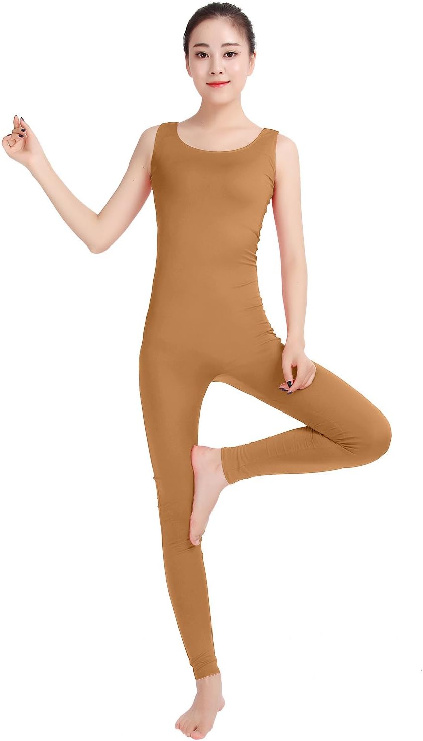 Shinningstar Girls Womens Scoop Neckline Ankle-Length Tank Tops Unitard