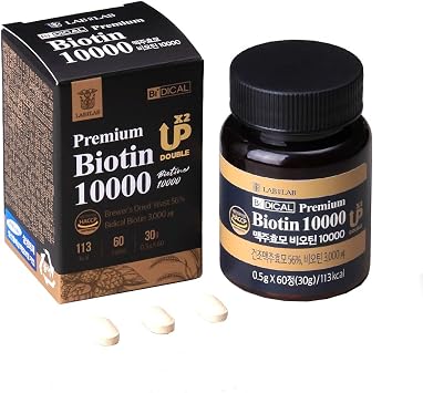 KPurity Premium Biotin 10000 High Content of Biotin from World-Class German Brewers Yeast from KW Pfannenschmidt Hamburg 1 Box, Biotin 10000