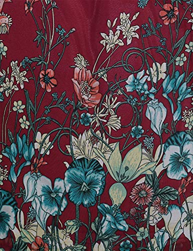 MOQIVGI Dressy Blouse for Women Fashion Flowy Chiffon V Neck Tank Tops Double Layers Cute Summer Casual Sleeveless Flower Shirts Red XX-Large - image 5