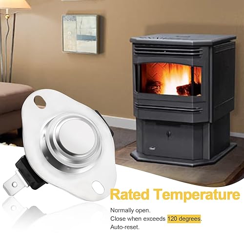 Vista 43 de Adviace Interruptor de límite de alta temperatura 80683 para estufas de pellets Breckwell P1000 Big E, P20, P22, Ashley APC4000 y calentador