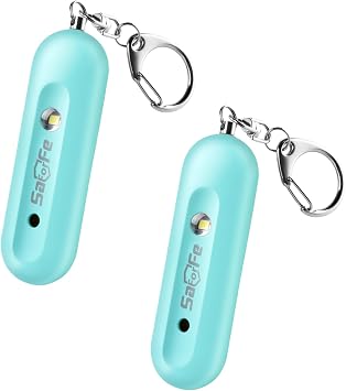 Personal Safety Alarm - Waterproof Rechargeable Security Alarm - 140dB Extra Loud Siren & Strobe Light - Self Defense Keychain - Gift for Women, Teenagers, College Girls, SeniorsAqua+Aqua