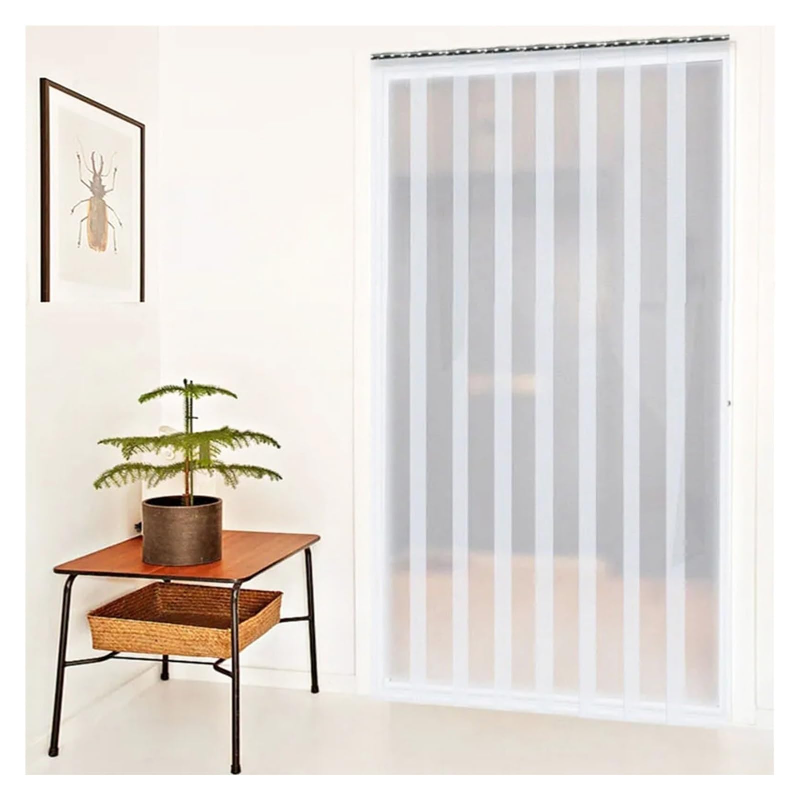Tende in PVC Trasparente Tenda A Striscia in PVC Trasparente Impermeabile Tutela della Privacy Tenda Morbida Opaca (Color : Clear, Size : 250x150cm)