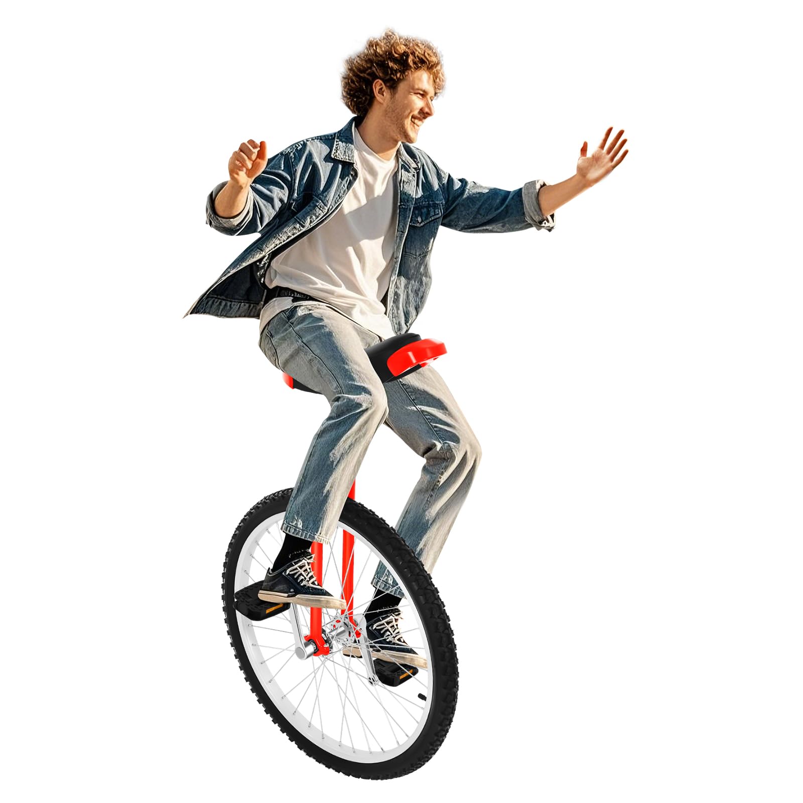 unicycles for adults 24inch outdoor unicycle tire wheel cycling adjustable height 323939 to 373939 indoor balance bike one wheel bike with 2 pedals weight capacity 4409lbs