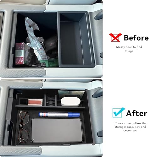 Miniatura 2 de MARCHFA Bandeja organizadora de consola central para Hyundai Palisade 2023, 2024, 2025, caja de almacenamiento para reposabrazos, bandeja