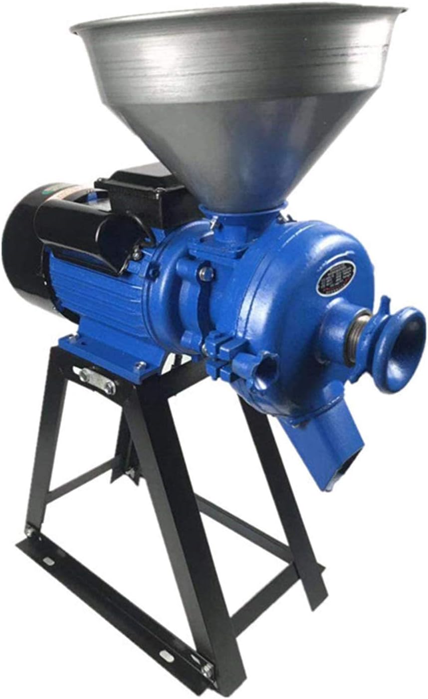 3000W Wet & Dry Feed Mill Flour Grain,Electric Commercial Grinder,Funnel Heavy Duty Grinding Machine for Cereals/Rice/Corn/Wheat