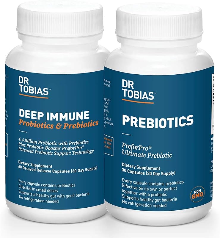 Dr. Tobias Prebiotics & Deep Immune Probiotics for Immune Support & Gut Health