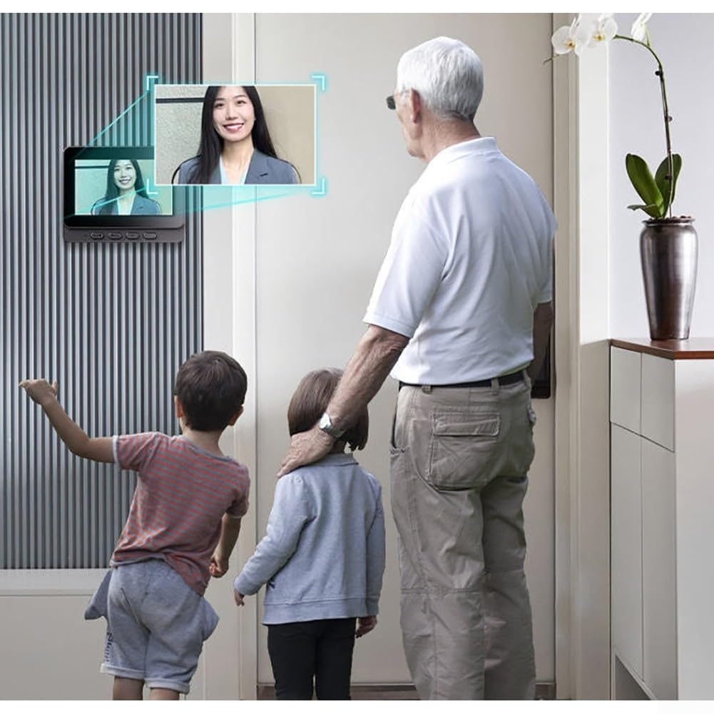 HpLive Sonnette Vidéo Fil 4,3" Vision Nocturne Grand Angle Sonnette(M15S 4.3 Inches)