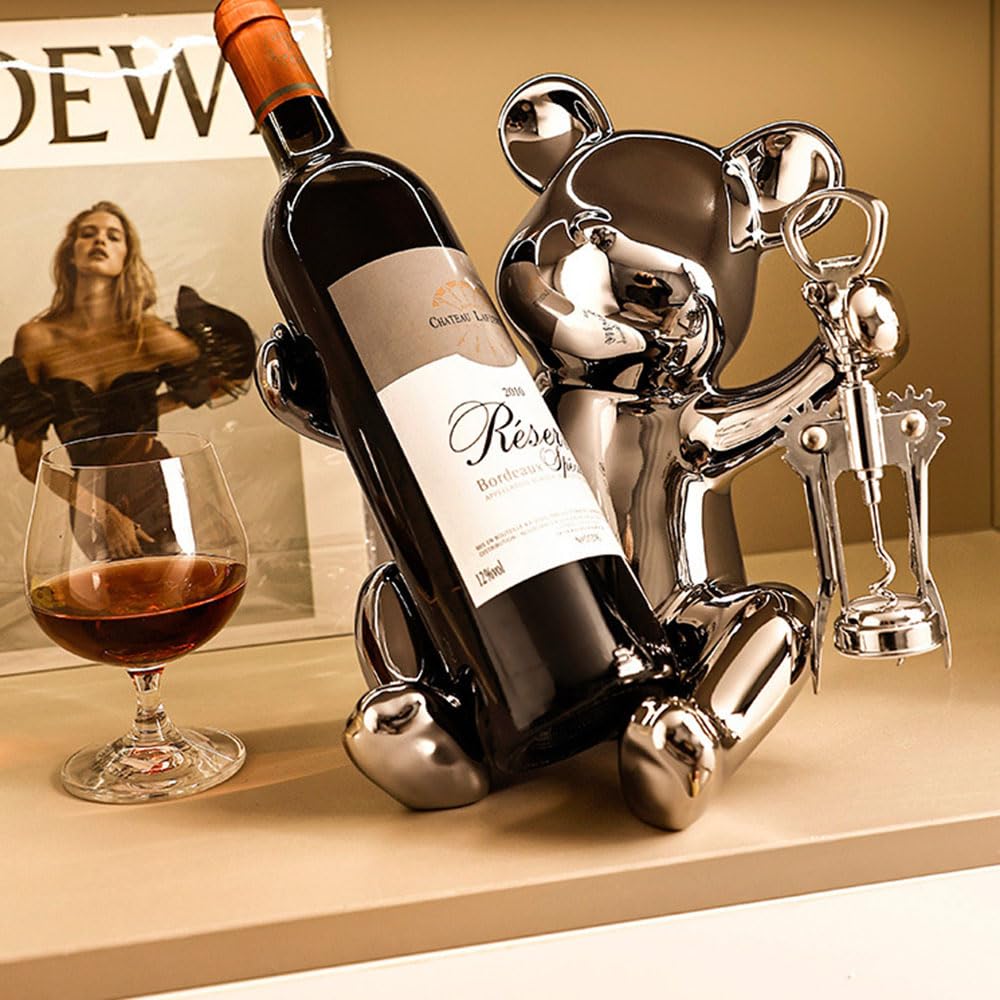 Amazon｜【2023新登場】酒ボトル陳列棚，可愛い置物あるア ワイン収納