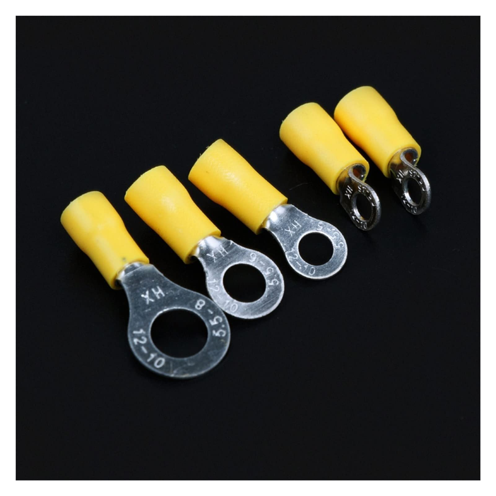 lindawang Lin 650 unids Surtido Anillo Aislado Crimp Terminal Terminal Conector Electricer Conector Set Rojo Azul Amarillo Going