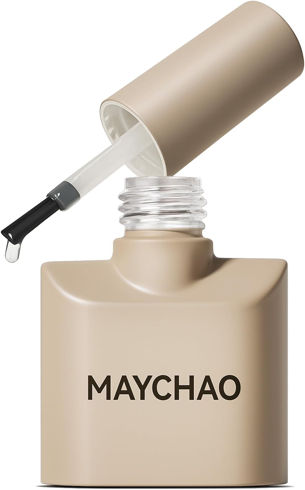 MAYCHAO 15ML Builder Nail Gel 5 in 1 Clear Builder Strengthener Gel Nail Polish for Nail Extension, Hard Builder Base Coat Rhinestone for Valtines Home Manicure, 0.5 OZ