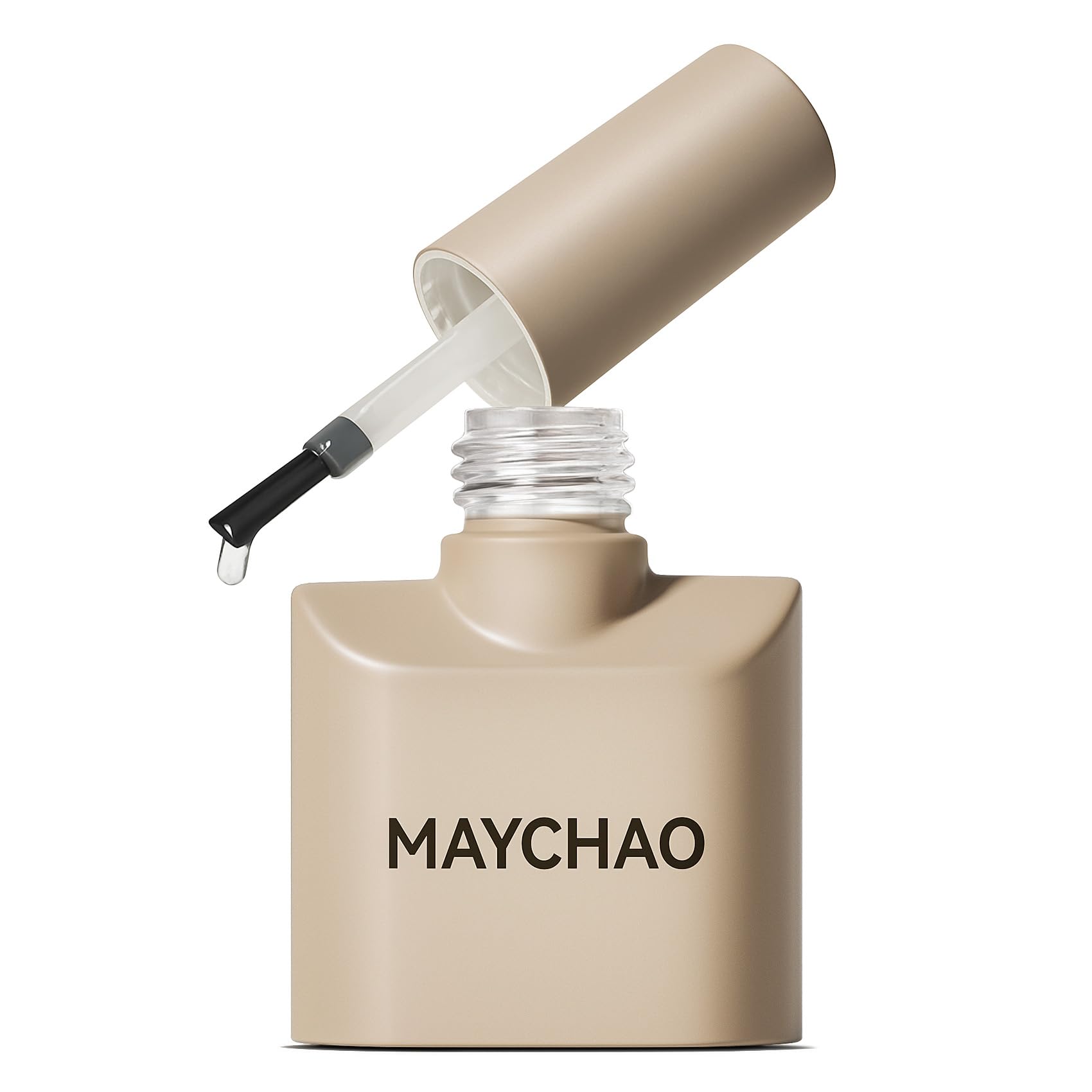 MAYCHAO 15ML Builder Nail Gel 5 in 1 Clear Builder Strengthener Gel Nail Polish for Nail Extension, Hard Builder Base Coat Rhinestone for Valtines Home Manicure, 0.5 OZ