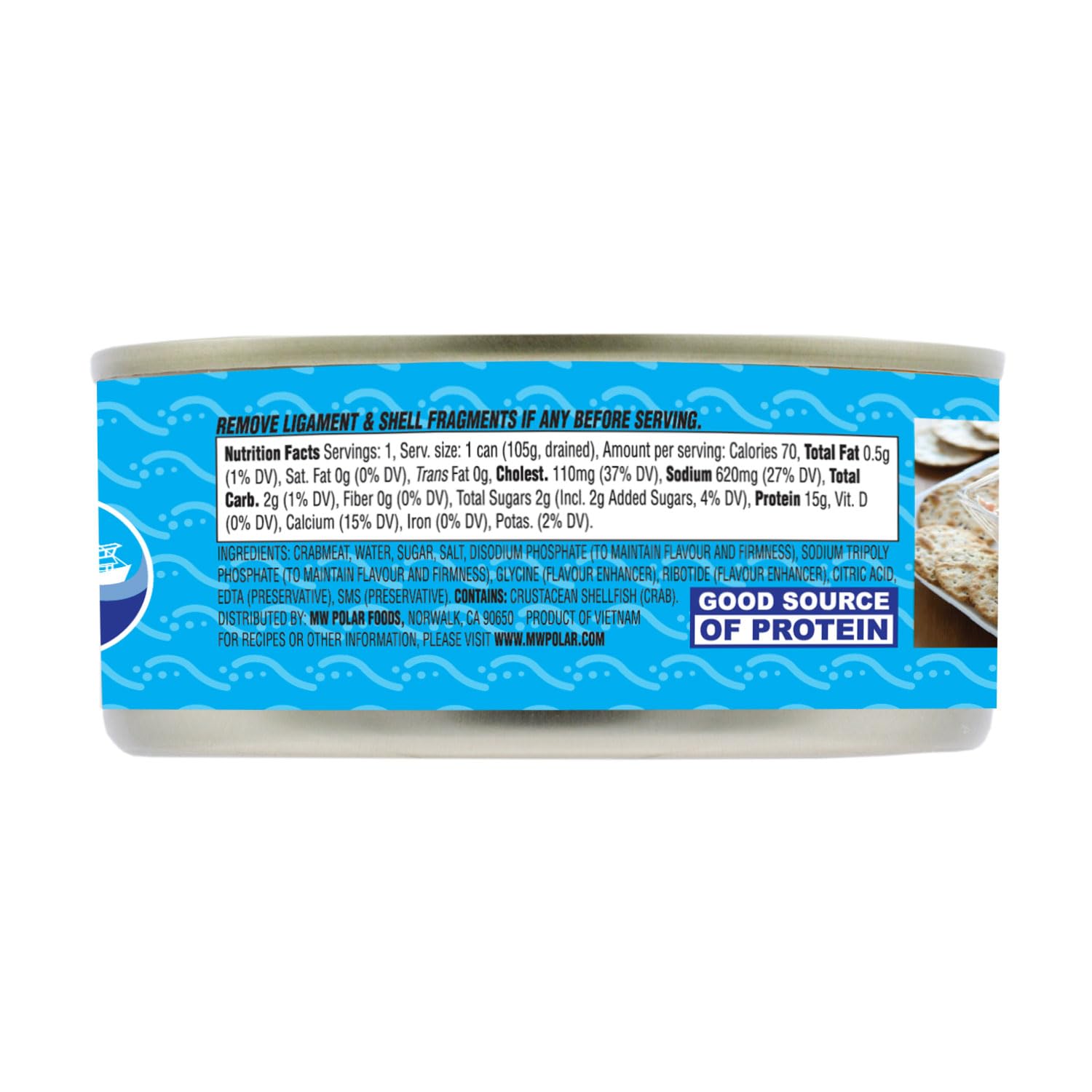 MW Polar Seafood, White Crab Meat, 5-Ounce (Pack of 12)